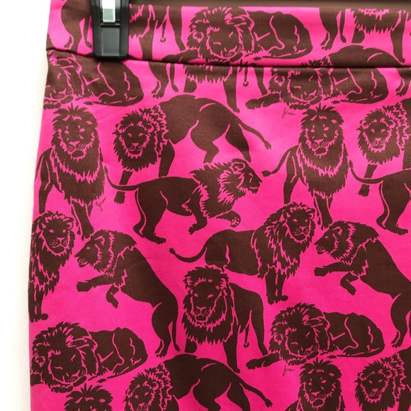 J. Crew Sleepy Lions Print No. 2 Pencil Skirt NEW - Picture 4 of 8